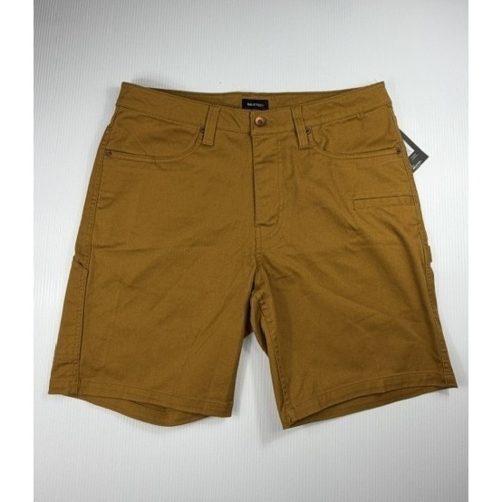 Brixton Shorts Mens Carpenter Utility Stretch 33 Golden Brown Relaxed Workwear
